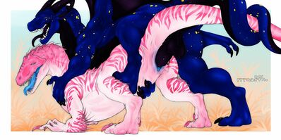 Indominus Mounted
art by rrraaffh.
Keywords: jurassic_world;dinosaur;theropod;raptor;hybrid;indominus_rex;dragon;male;female;feral;M/F;penis;from_behind;vaginal_penetration;spooge;rrraaffh.