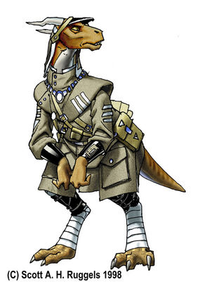 Tsurukh in Dress Uniform
art by scott_ruggels
Keywords: dinosaur;theropod;female;anthro;solo;non-adult;scott_ruggels