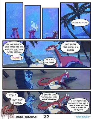 Sibling Showdown, page 20
art by sefeiren
Keywords: comic;dragon;dragoness;furry;badger;gryphon;thistle;kindle;male;female;feral;non-adult;frisky-ferals;sefeiren