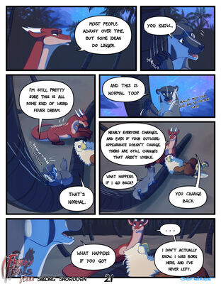 Sibling Showdown, page 21
art by sefeiren
Keywords: comic;dragon;dragoness;furry;badger;gryphon;thistle;kindle;male;female;feral;non-adult;frisky-ferals;sefeiren