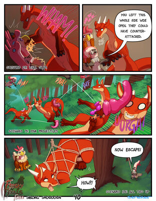 Sibling Showdown, page 40
art by sefeiren
Keywords: comic;dragon;gryphon;furry;badger;thistle;kindle;male;female;feral;M/F;humor;dildo;suggestive;frisky-ferals;sefeiren