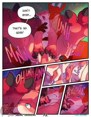 Sibling Showdown, page 92
art by sefeiren
Keywords: comic;dragon;dragoness;kindle;lilith;lily;male;female;feral;M/F;lesbian;vagina;oral;closeup;spooge;frisky-ferals;sefeiren
