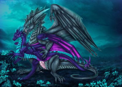 Crystal Night
art by selianth
Keywords: dragon;dragoness;male;female;feral;M/F;penis;reverse_cowgirl;vaginal_penetration;spooge;selianth