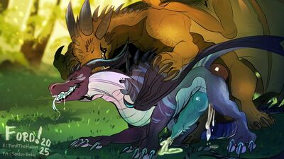 Drake Heat
art by senka-bekic or FordTheHyena
Keywords: dragon;male;feral;M/M;penis;from_behind;anal;ejaculation;orgasm;spooge;senka-bekic;FordTheHyena