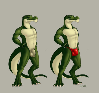 Croc Character
art by serex_the_dragon
Keywords: crocodilian;crocodile;male;anthro;solo;penis;reference;serex_the_dragon