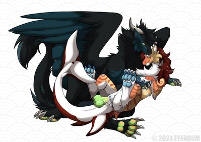 Hybrid Love
art by shadoweyenoom
Keywords: dragon;dragoness;shark;hybrid;male;female;feral;M/F;penis;spoons;vaginal_penetration;spooge;shadoweyenoom