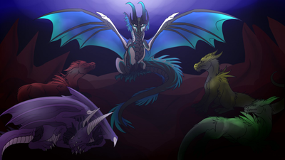 Dragon Council
art by sharkrok
Keywords: dragon;feral;solo;non-adult;sharkrok