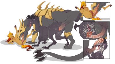 Dragons and Unicorn
art by shebeast
Keywords: dragon;dragoness;furry;equine;unicorn;horse;male;female;feral;anthro;breasts;M/F;threeway;penis;vagina;from_behind;oral;anal;rimjob;vaginal_penetration;spooge;shebeast