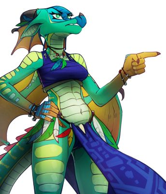 Glory's Orders (Wings_of_Fire)
art by shido-tara
Keywords: wings_of_fire;rainwing;glory;dragoness;female;anthro;solo;suggestive;shido-tara