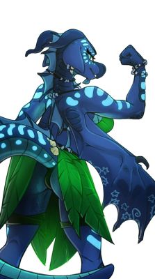 Tsunami Strong (Wings_of_Fire)
art by shido-tara
Keywords: wings_of_fire;seawing;tsunami;dragoness;female;anthro;solo;suggestive;shido-tara