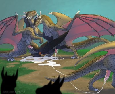 Fury Spitroast
art by shinigamisquirrel
Keywords: how_to_train_your_dragon;httyd;night_fury;dragon;male;feral;M/M;threeway;spitroast;penis;from_behind;anal;oral;spooge;shinigamisquirrel