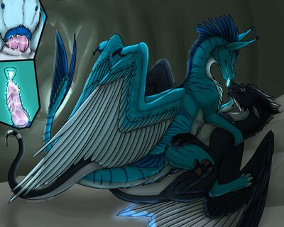 Cave Visitor
art by silipinfox1298
Keywords: dragon;dragoness;male;female;feral;M/F;penis;cowgirl;vaginal_penetration;internal;spooge;closeup;silipinfox1298