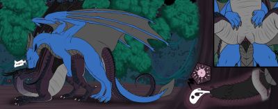 In The Treetops 2 (Wings_of_Fire)
art by silipinfox1298
Keywords: wings_of_fire;nightwing;syrazor;dragon;dragoness;male;female;feral;M/F;penis;from_behind;vaginal_penetration;internal;closeup;spooge;silipinfox1298
