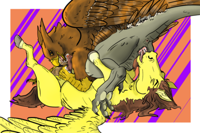 Horse and Gryphon 69
art by silvergriffin21
Keywords: gryphon;furry;equine;horse;male;female;feral;M/F;penis;vagina;69;oral;vaginal_penetration;spooge;silvergriffin21