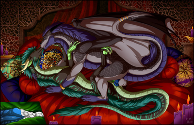 Romance of the East
art by silvergrin
Keywords: eastern_dragon;dragon;male;feral;M/M;penis;missionary;anal;silvergrin