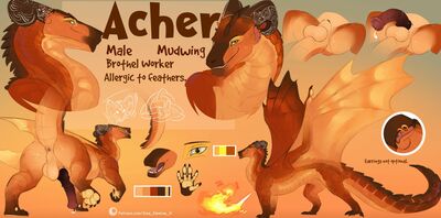 Acher Mudwing (Wings_of_Fire)
art by sine_nomine_x
Keywords: wings_of_fire;mudwing;dragon;male;feral;solo;penis;closeup;reference;sinenominex