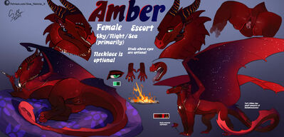 Amber (Wings_of_Fire)
art by sine_nomine_x
Keywords: wings_of_fire;skywing;nightwing;seawing;hybrid;dragoness;female;feral;solo;vagina;closeup;spread;reference;sine_nomine_x