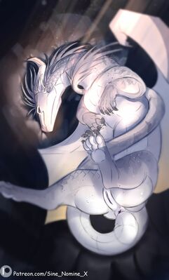 Snowfall (Wings_of_Fire)
art by sine_nomine_x
Keywords: wings_of_fire;icewing;snowfall;dragoness;female;feral;solo;vagina;sine_nomine_x