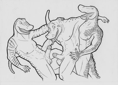 3_gators
art by skawinski
Keywords: crocodilian;alligator;male;anthro;M/M;threeway;penis;from_behind;anal;skawinski
