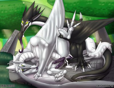 Trial Period
art by skyshadow
Keywords: dragon;wyvern;male;feral;M/M;penis;hemipenis;anal;from_behind;spooge;skyshadow