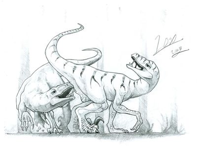 Oral Raptor Sex
art by slash0x
Keywords: dinosaur;theropod;raptor;deinonychus;male;female;feral;M/F;oral;cloaca;spooge;slash0x