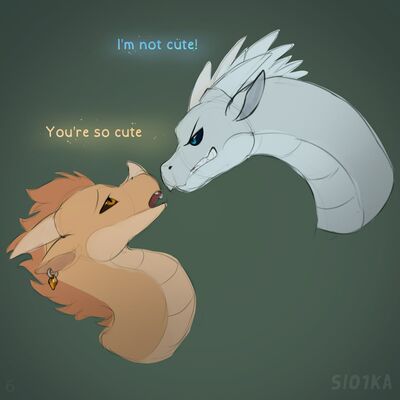Endless Debate (Wings_of_Fire)
art by slo1ka
Keywords: wings_of_fire;icewing;sandwing;qibli;winter;dragon;male;feral;M/M;non-adult;humor;gray-scales