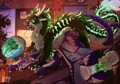 Vapourer and Sycamore (Wings_of_Fire)
art by smallboop
Keywords: wings_of_fire;silkwing;eastern_dragon;dragon;male;feral;M/M;penis;hemipenis;from_behind;anal;docking;double_penetration;closeup;internal;spooge;smallboop