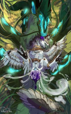 Dragon and Raptor
art by hollyvardia
Keywords: eastern_dragon;dragon;dinosaur;theropod;raptor;male;female;feral;M/F;penis;from_behind;vaginal_penetration;spooge;hollyvardia