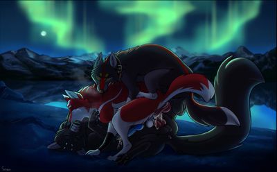 Moonlight
art by soyuz
Keywords: dragon;hybrid;furry;canine;wolf;male;feral;M/M;penis;from_behind;double_penetration;cowgirl;from_behind;anal;spooge;soyuz