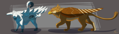 Gryphon Courtship
art by spihanor
Keywords: gryphon;male;female;feral;M/F;suggestive;spihanor
