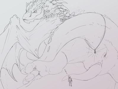 Smaug
art by sprout
Keywords: lord_of_the_rings;lotr;dragon;wyvern;smaug;male;feral;solo;penis;sprout