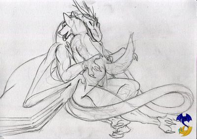Dragon and Wolf
art by ssthisto
Keywords: dragon;male;feral;furry;canine;wolf;female;anthro;M/F;cowgirl;penis;ssthisto