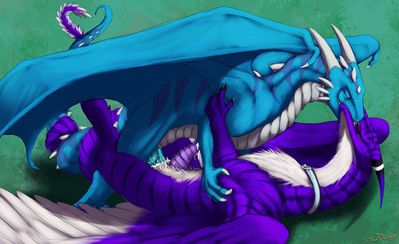 Tail Curl, Tongue Curl
art by stardragon102
Keywords: dragon;male;feral;M/M;penis;missionary;anal;spooge;stardragon102