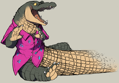 Crocodile
art by sturaptor
Keywords: crocodilian;crocodile;anthro;solo;non-adult;sturaptor