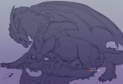 Tsar and Nacht (Wings_of_Fire)
art by sugar.rush
Keywords: wings_of_fire;nightwing;dragon;dragoness;male;female;feral;M/F;penis;missionary;vaginal_penetration;spooge;sugar.rush
