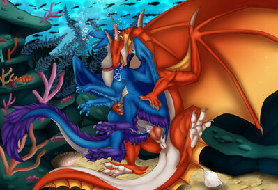 Under the Sea
art by sugar.rush
Keywords: dragon;dragoness;male;female;feral;M/F;penis;reverse_cowgirl;vaginal_penetration;spooge;sugar.rush