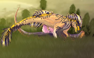 Male Utahraptors
art by sumpfDOG
Keywords: dinosaur;theropod;raptor;utahraptor;male;feral;M/M;penis;cowgirl;anal;sumpfDOG