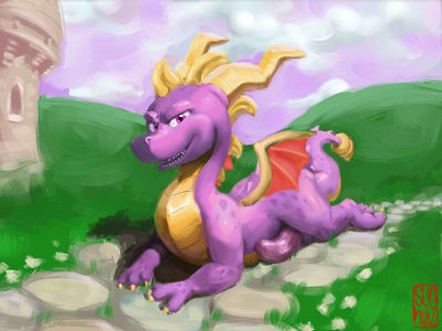 Spyro
art by sunhuiz
Keywords: videogame;spyro_the_dragon;dragon;spyro;male;anthro;solo;penis;sunhuiz
