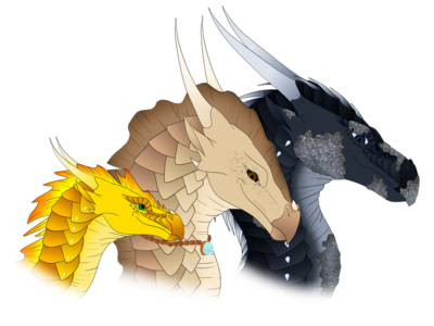 Sunny's Family (Wings_of_Fire)
art by xthedragonrebornx
Keywords: wings_of_fire;nightwing;sandwing;hybrid;sunny;stonemover;thorn;dragon;dragoness;male;female;feral;solo;non-adult;xthedragonrebornx