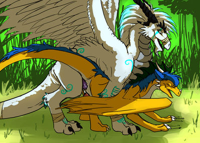 Mating Drakes
art by syrinoth
Keywords: dragon;male;feral;M/M;penis;from_behind;anal;spooge;syrinoth