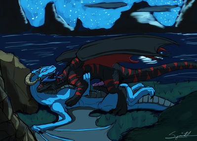 Drakes Mating
art by syrinoth
Keywords: dragon;male;feral;M/M;penis;anal;cowgirl;beach;syrinoth