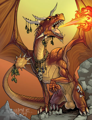 Dragon Voodoo
art by temporalwolf
Keywords: dragon;feral;male;solo;sheath;temporalwolf
