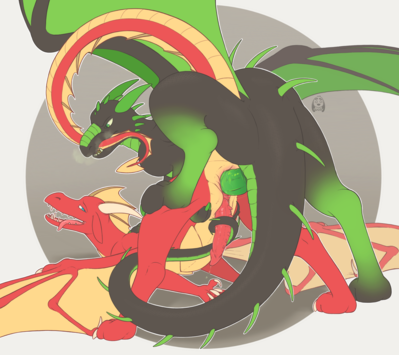 Drakes Mating
art by thatpuggy
Keywords: dragon;male;feral;M/M;penis;from_behind;anal;tailplay;masturbation;spooge;thatpuggy