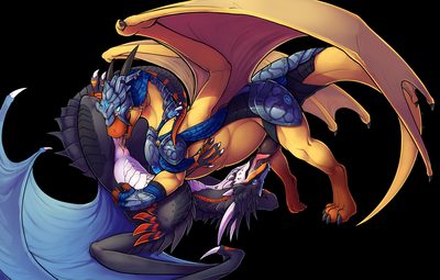 Cyrakhis and DNK
art by the_secret_cave
Keywords: dragon;dragoness;male;female;feral;M/F;penis;vagina;69;spooge;the_secret_cave