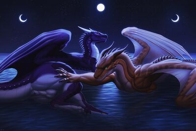 Low Tides (Wings_of_Fire)
art by the_secret_cave
Keywords: wings_of_fire;nightwing;mudwing;dragon;dragoness;male;female;feral;M/F;suggestive;the_secret_cave