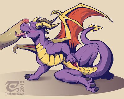 Spyro Pleasured
art by the_secret_cave
Keywords: videogame;spyro_the_dragon;dragon;spyro;male;anthro;M/M;penis;sheath;masturbation;oral;spooge;the_secret_cave