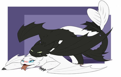 Nubless and Toothless
art by tomek1000
Keywords: how_to_train_your_dragon;httyd;nubless;toothless;dragon;dragoness;male;female;feral;M/F;from_behind;suggestive;tomek1000