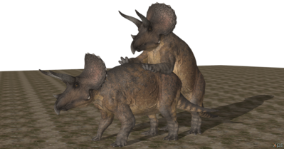 Triceratops Mating 1
art by dovahsaurpaleoknight
Keywords: dinosaur;ceratopsid;triceratops;male;female;feral;M/F;from_behind;suggestive;cgi;dovahsaurpaleoknight