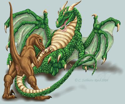 Dragon and Raptor
art by ssthisto
Keywords: dragon;dinosaur;theropod;raptor;deinonychus;male;female;feral;M/F;penis;oral;cloaca;ssthisto