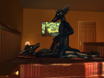 Twins in the Bedroom
unknown artist
Keywords: dragon;dragoness;male;female;anthro;M/F;incest;cowgirl;cgi